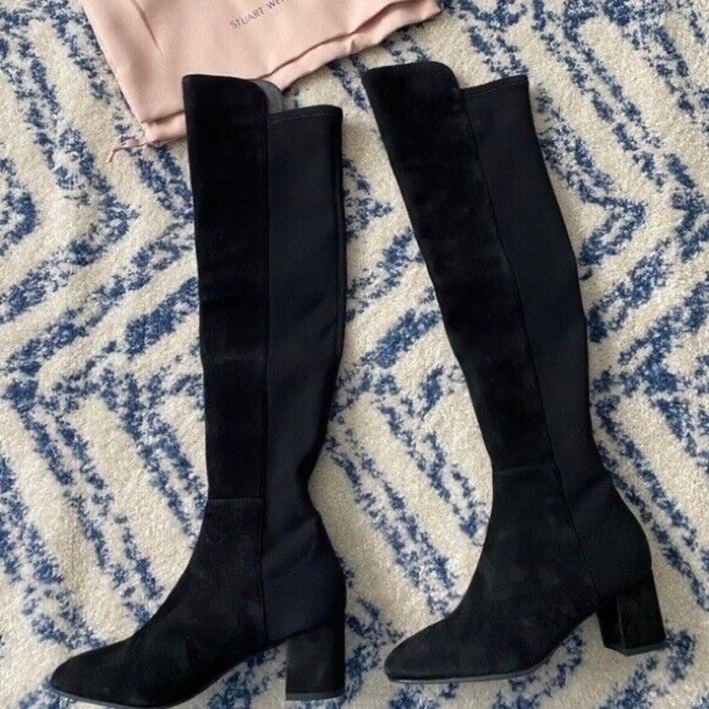 NWB Stuart weitzman Gillian 60 suede heeled knee high boots size 37.5 / 7